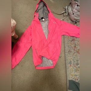 North face pink rain coat size L(14/16)